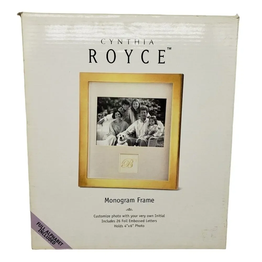 Cynthia Royce Gold Toned Monogram Frame